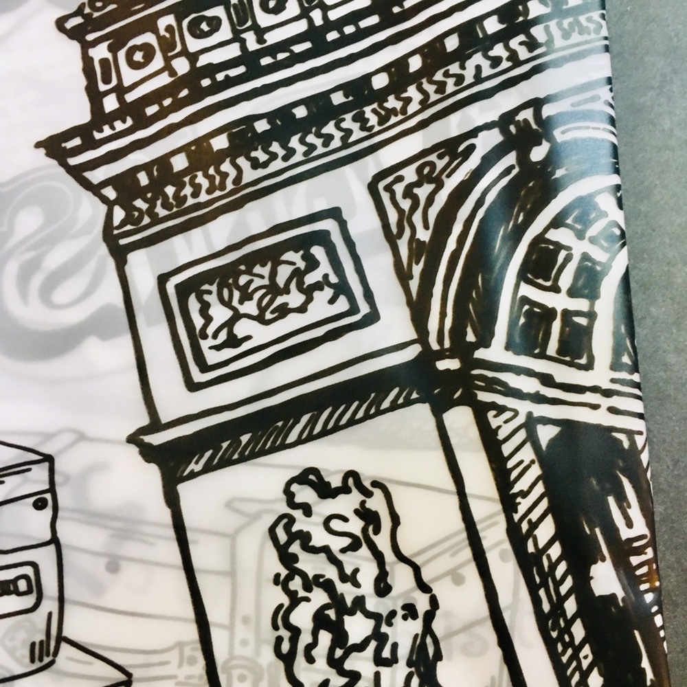 Black Paris Peva Shower Curtain French Pastries - Picture 3 of 14